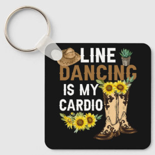 Womens Line Danser is mijn Cardio Dancer Land Mu Sleutelhanger