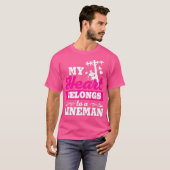 Womens Lineechtgenote Funny Lineworkers Wiens T-shirt (Voorkant volledig)