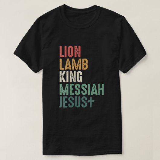 Womens Lion Lamb King Messiah Jesus Christelijk Qu T-shirt (Design voorkant)