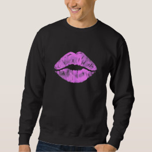 Womens Lips Kissing Lipstick 80s 90s 90s Theme Pa Trui