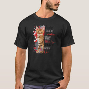 Womens Little Cat Ma Valentijnsdag Cat Mama Funk T-shirt