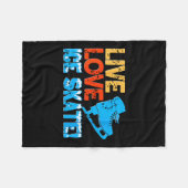 Womens Live Glide Ice Skate Motivation For Skating Fleece Deken (Voorkant (Horizontaal))