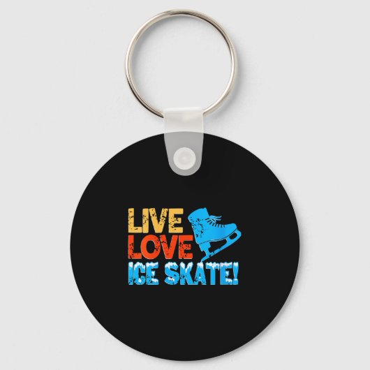 Womens Live Glide Ice Skate Motivation For Skating Sleutelhanger (Voorkant)