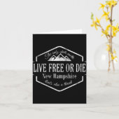 Womens Live Or Die New Hampshire Nh 603 State Mott Kaart (Gele Bloem)