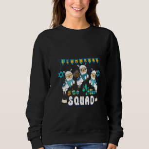 Womens Llamakkah Squad Funny Hanukkah Llama Appare Trui