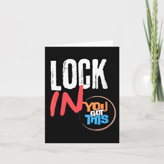 Womens Lock In You Got This Teacher Testing Motiva Kaart (Voorkant)