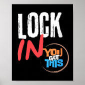 Womens Lock In You Got This Teacher Testing Motiva Poster (Voorkant)