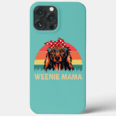 Womens Long Hazard Dachshund Weenie Mama Weiner Case-Mate iPhone Case (Achterkant)