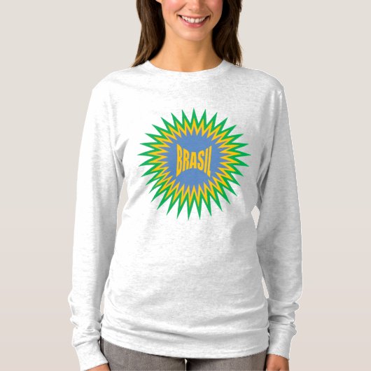 Women's Long Sleeve T-Shirt ash SUN BRASIL (Voorkant)