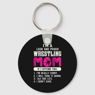 Womens Loud Proud Wrestling Mam Wrestling Gift Sleutelhanger