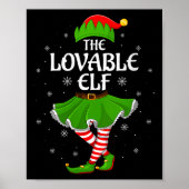 Womens Lovable Elf Christmas Family Girls Women El Poster (Voorkant)