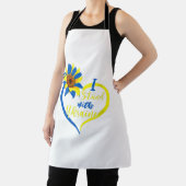 Womens Love Heart Ukraine Sunflower Oekrainian Schort (Insitu)