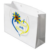 Womens Love Heart Ukraine Sunflower Ukrainian I St Groot Cadeauzakje (Achterkant Gekanteld)