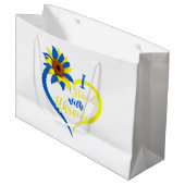 Womens Love Heart Ukraine Sunflower Ukrainian I St Groot Cadeauzakje (Voorkant Gekanteld)