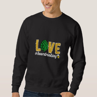 Womens Love Hops Homebrew Vintage Craft Beer Brewe Trui