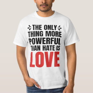 Women's Love Over Hate Powerful Equality Feminist  T-shirt