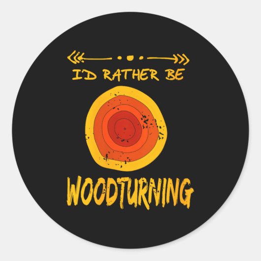 Womens Love Spending Time Woodturning Humor Retro Ronde Sticker (Voorkant)