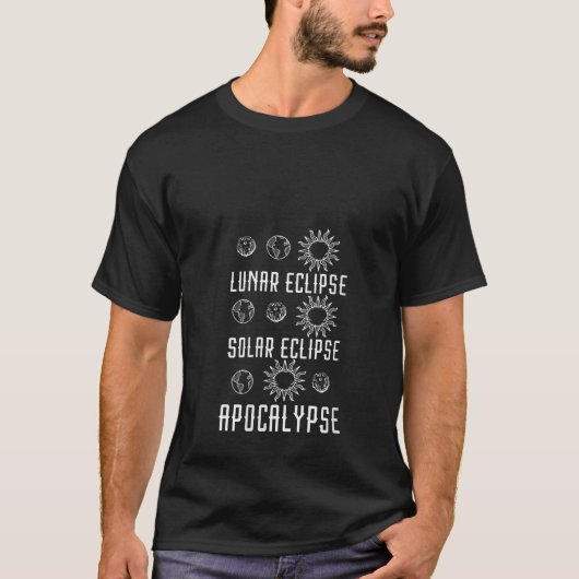 Womens lunar eclipse solar Eclipse apocalypse Funn T-shirt (Voorkant)