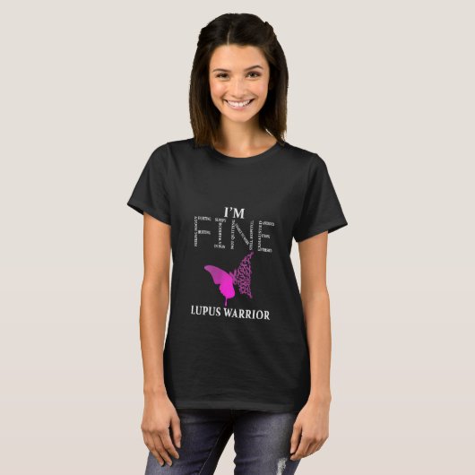 Womens Lupus Warrior Ik ben prima T-shirt (Voorkant volledig)