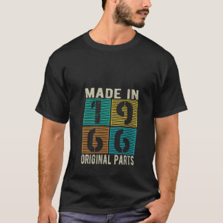 Womens Made In 1966 Vintage Retro Original Parts B T-shirt