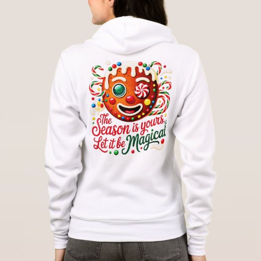 Women's Magical Gingerbread Cozy Christmas Pullove Hoodie (Achterkant)