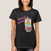 Womens Magically Delicious Unicorn Boba Kawaii Bub T-shirt (Voorkant)
