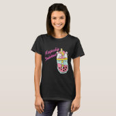 Womens Magically Delicious Unicorn Boba Kawaii Bub T-shirt (Voorkant volledig)