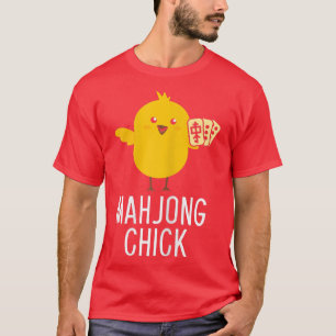 Womens Mahjong Chick Player Board Game Mah-Jongg C T-shirt