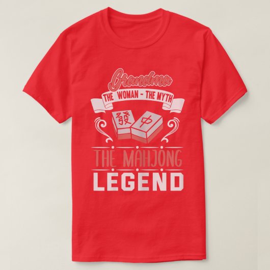 Womens Mahjong Grandma Funny Grandmoeder Chinees T-shirt (Design voorkant)