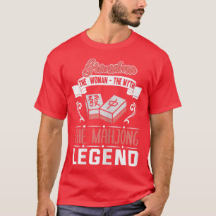 Womens Mahjong Grandma Funny Grandmoeder Chinees T-shirt
