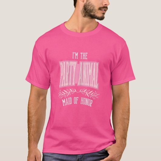 Womens Maid of Honor Animal Matching Bachelorett T-shirt (Voorkant)