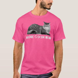 Womens Maine Coon Cat Gift Kat, kitten, katten Gi T-shirt