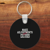 Womens Make Adjustments Not Excuses Motivational Q Sleutelhanger (Voorkant)