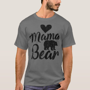 Womens Mama Beer Heart Love Family Matting Mam Gi T-shirt