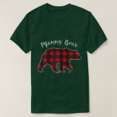 Womens Mama Beer Kerstmis Pajama Pset Buffalo Fa T-shirt (Design voorkant)