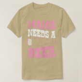 Womens Mama heeft een bier Funny Low Battery Icon  T-shirt (Design voorkant)