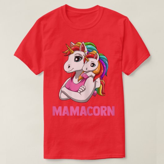 Womens Mamacorn - Mother Daughter Unicorns T-Shirt (Design voorkant)