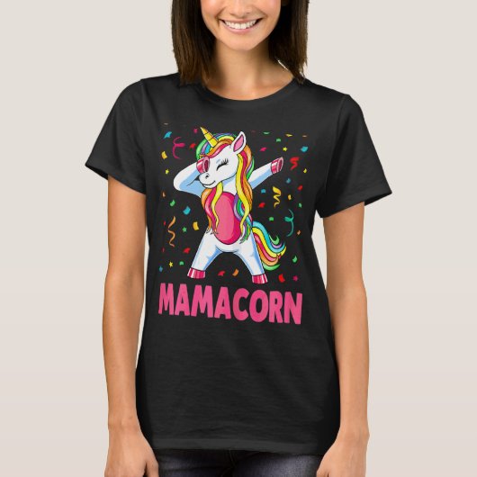 Womens Mamacorn Unicorn Costume Mam Moederdag T-shirt (Voorkant)