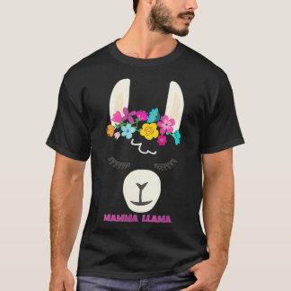 Womens MAMMA LLAMA naam cadeau voor Valentijns haa T-shirt