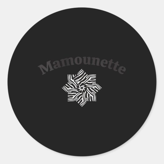 Womens Mamounette, Mommy In French, New Moms, Baby Ronde Sticker (Voorkant)