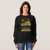 Womens Mannen Brothersaurus Dinosaur Rex Fath Trui (Voorkant volledig)