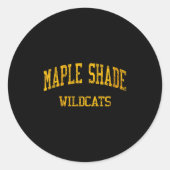 Womens Maple Shade High School Hs Maple Shade Nj V Ronde Sticker (Voorkant)