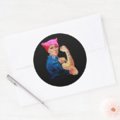 Women's March Art Rosie verzet zich Ronde Sticker (Envelop)
