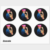 Women's March Art Rosie verzet zich Ronde Sticker (Vel)