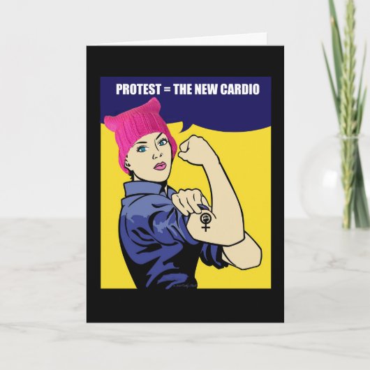 Women's March Cardio Customizable Birthday Card Kaart (Voorkant)