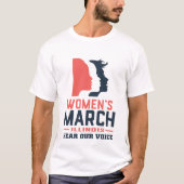Women's March Illinois Luister naar onze stem T-shirt (Voorkant)