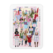 Women's March Magnet Magneet (Verticaal)