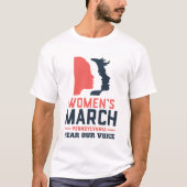 Women's March Pennsylvania Luister naar onze stem T-shirt (Voorkant)
