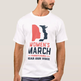 Women's March Pennsylvania Luister naar onze stem T-shirt