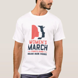 Women's March Portland Luister naar onze stem T-shirt